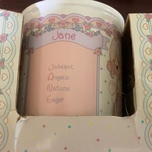 Vintage 1994 Precious Moments Jane name Pastel Mug